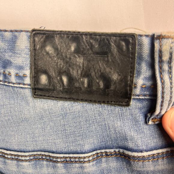 Halsey 44 Jeans Mens Size 36 Straight Leg Blue Light Wash Stretch Denim - Picture 4 of 12